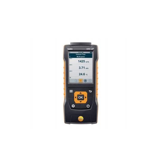 testo 440 dP - Прибор для измерения скорости и оценки качества воздуха в помещении со встроенным сенсором дифференциального давления